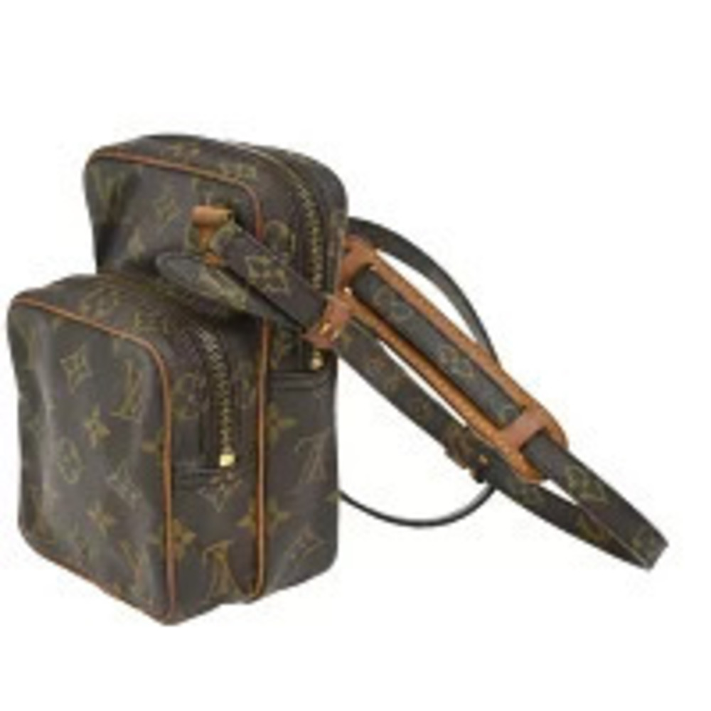 Louis Vuitton Monogram Bag Leather Amazon Shoulder Brown